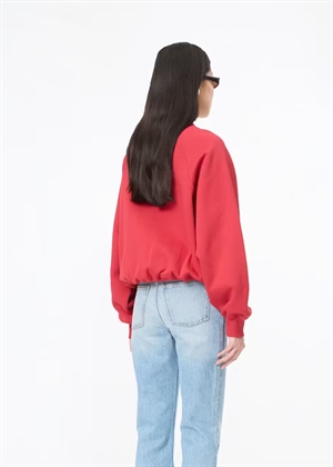 Sui raglan flower crewneck sweat Scooter Red ROTATE